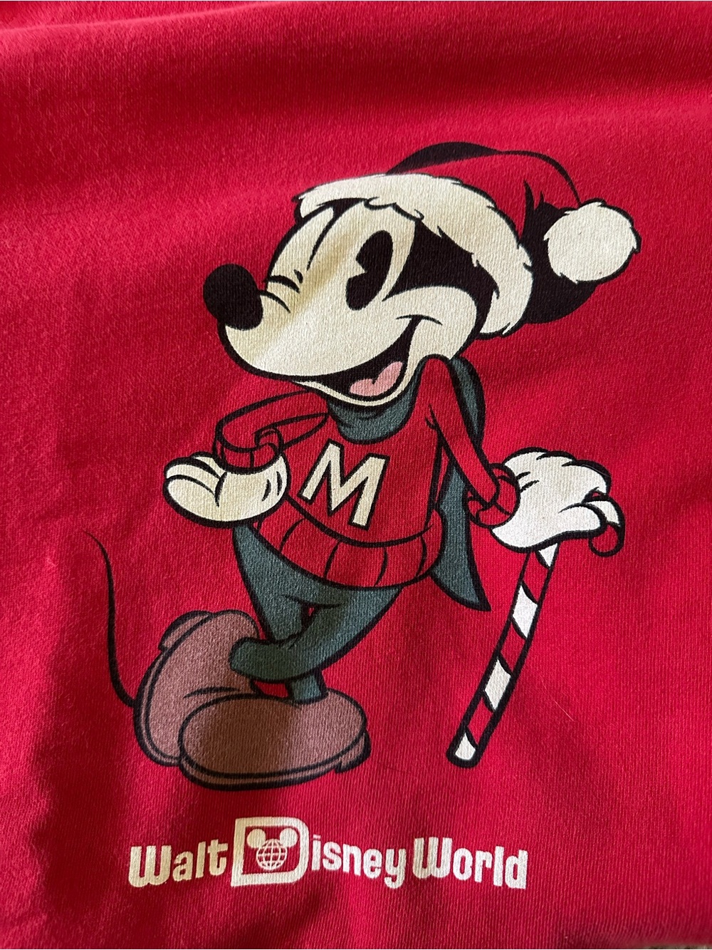 Disney Red Mickey Holiday Crewneck Sweatshirt